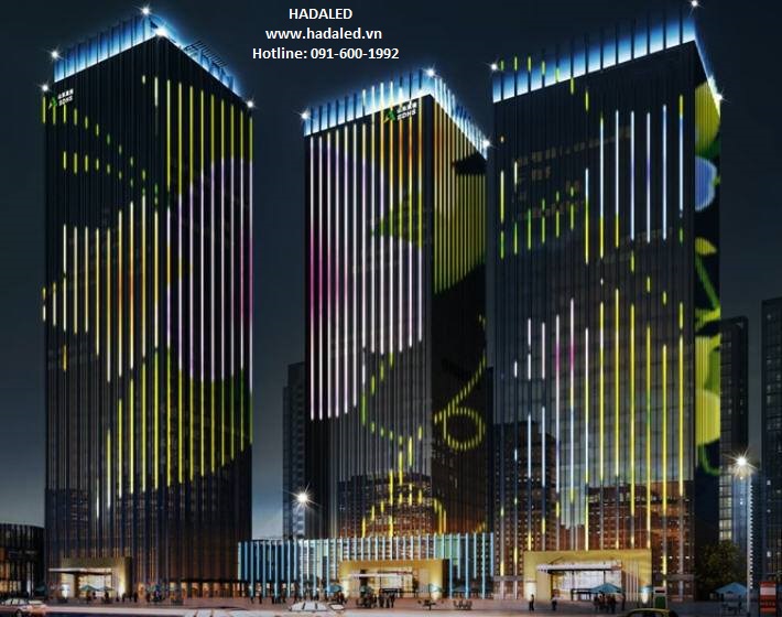 Đèn led viền trang trí mặt tiền tòa nhà