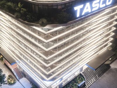 Thi công đèn LED tòa nhà Tasco