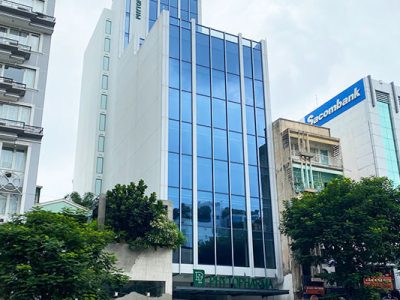 chiếu sáng nghệ thuật mặt dựng trụ sở