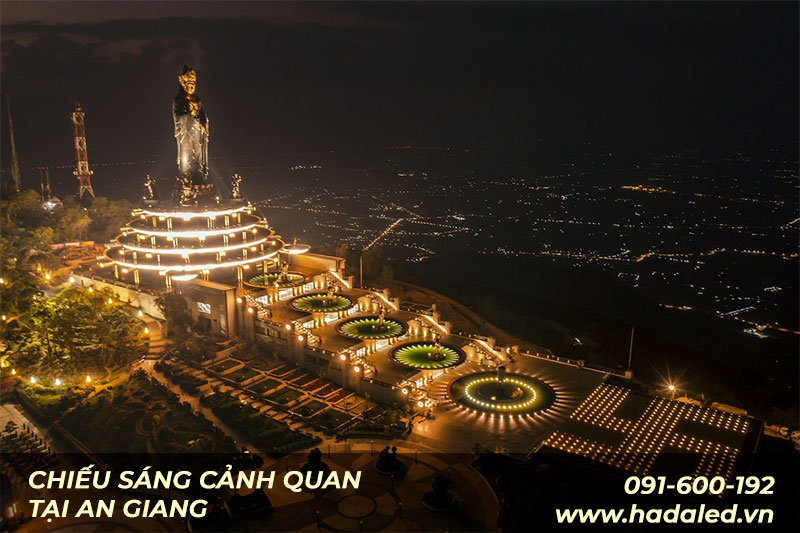 Hệ thống đèn LED hắt sáng cảnh quan tại An Giang