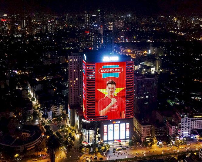 Chiếu sáng mặt dựng bằng đèn LED