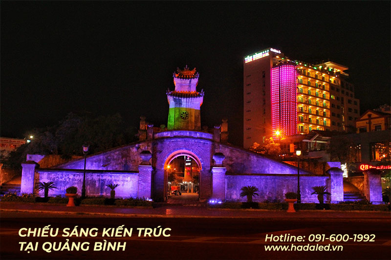 Thi Công Đèn Led Trang Trí Tòa Nhà Tại Miền Trung 23 Led chieu sang Quang Binh Quan
