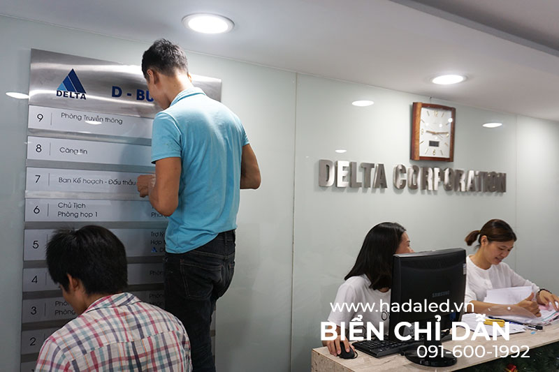 Biển Chỉ Dẫn Văn Phòng Delta Bằng Inox 304 12 Bien chi dan van phong